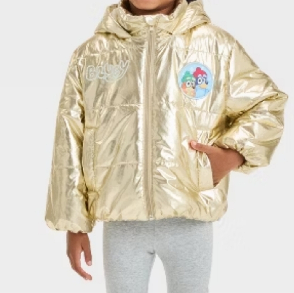 Bluey | Toddler Girls 2T Puffer Zip Up Winter Jacket NWT